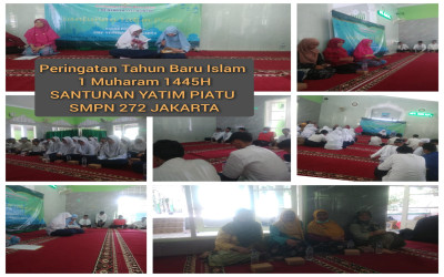 Peringatan 1 Muharram 1445 Hijriah Santunan Yatim Piatu SMP Negeri 272 Jakarta